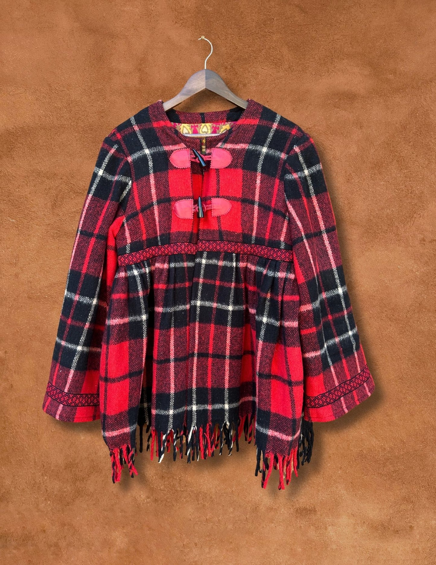 Vintage Handmade Tartan A Line Jacket