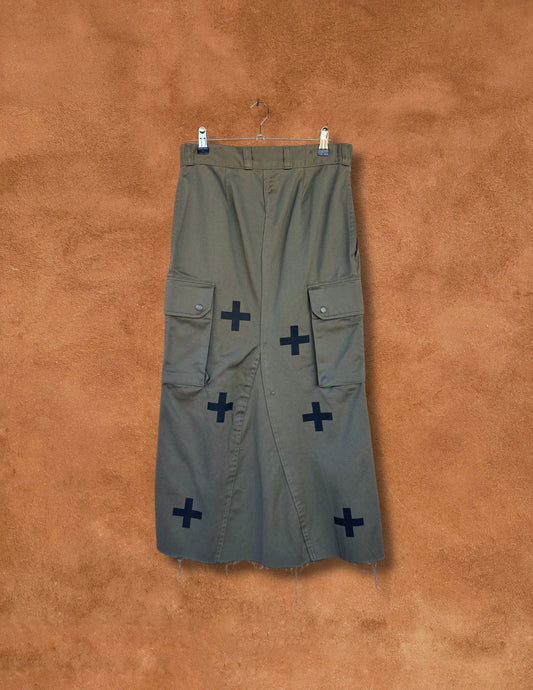 Upcycled Vintage Military Skirt