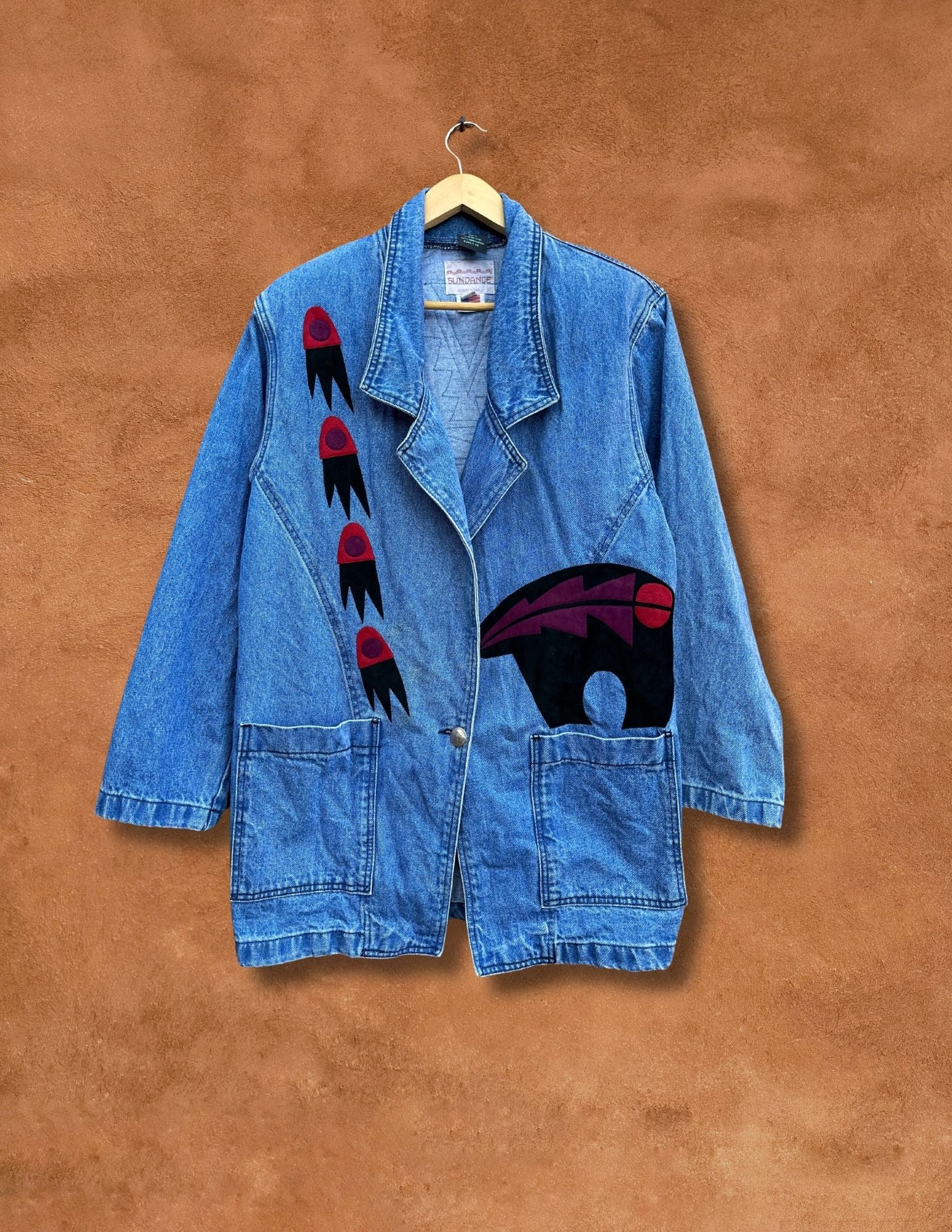 Vintage 80s Denim Artwear Jacket