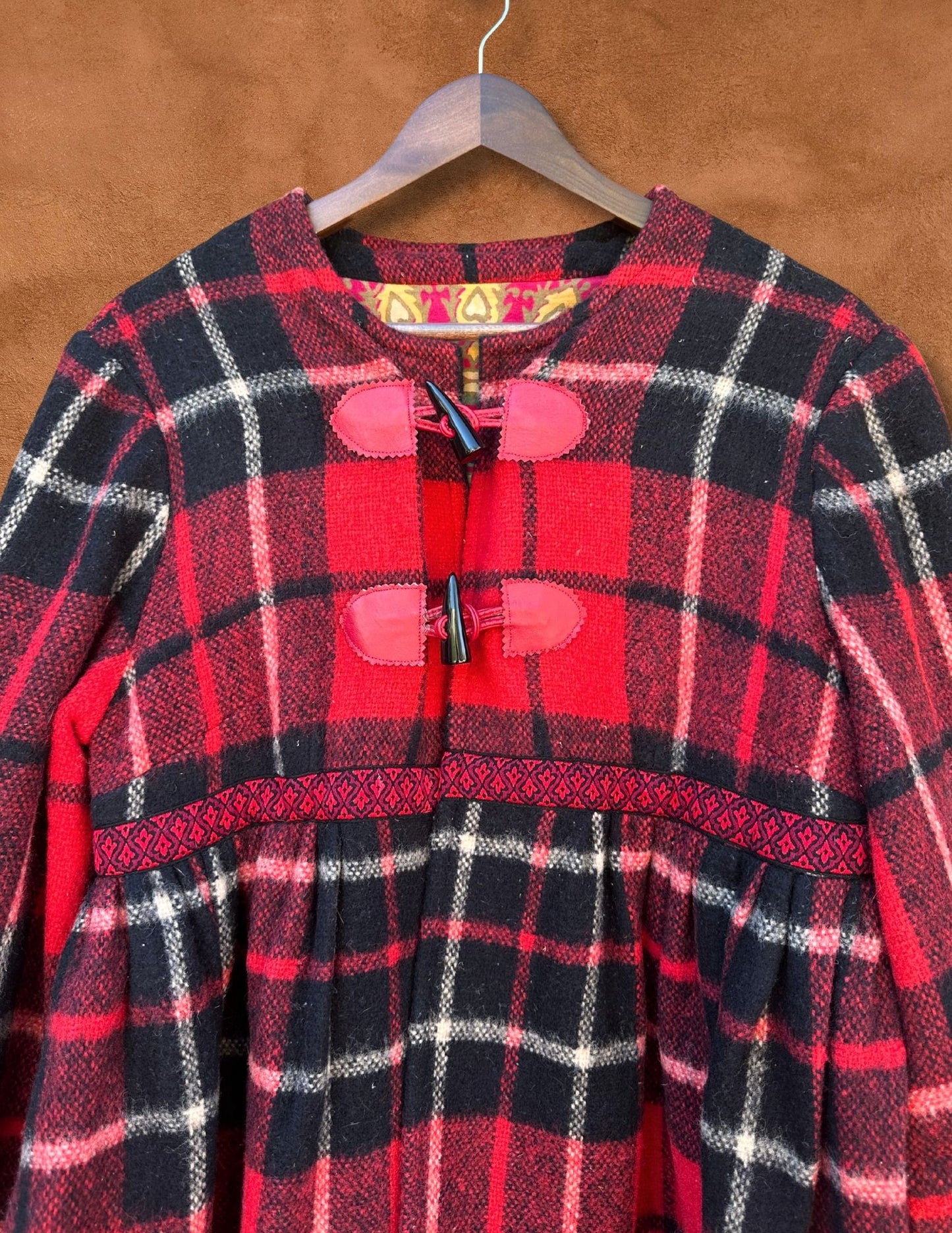 Vintage Handmade Tartan A Line Jacket