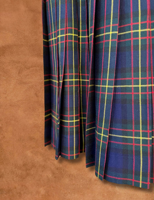 Vintage Tartan Traditional Kilted Skirt