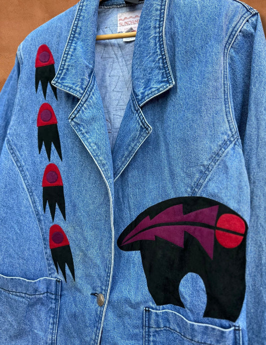 Vintage 80s Denim Artwear Jacket