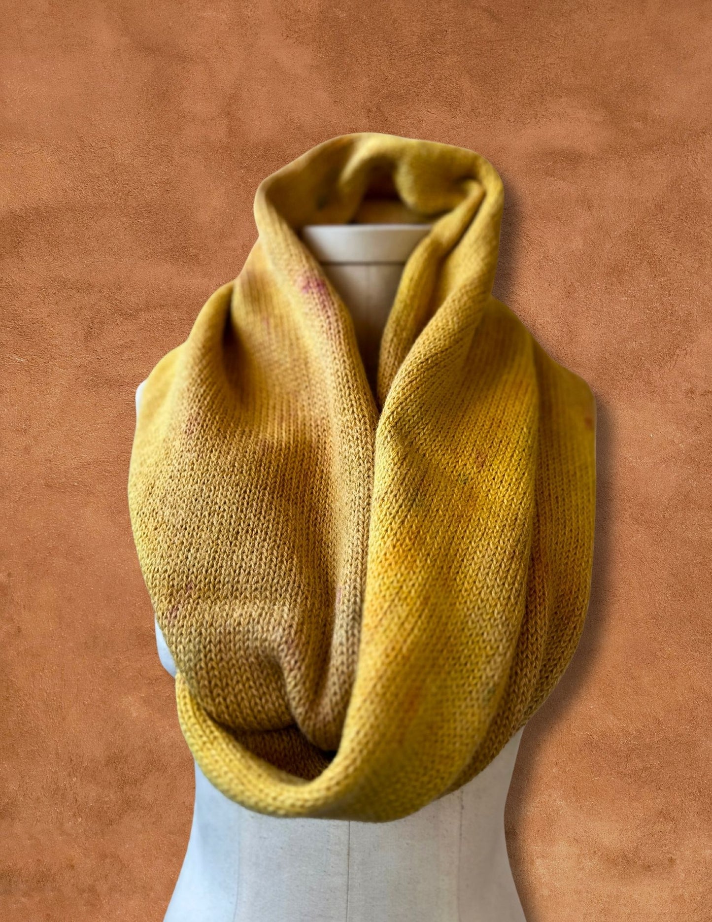 Limited Edition Hand Dyed Bolivian Alpaca Infinity Scarf- Sunglow