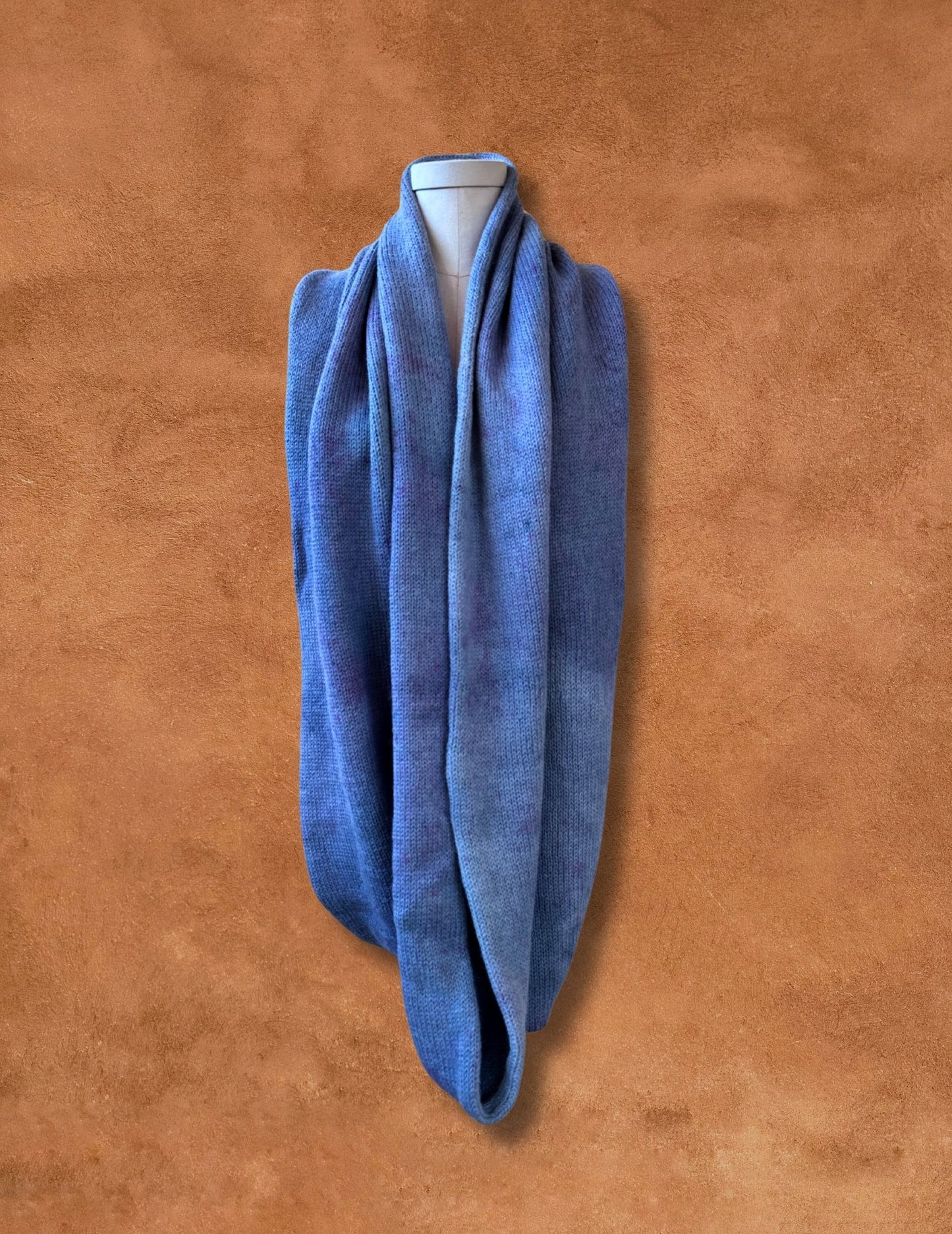 4KINSHIP Limited Edition Hand Dyed Bolivian Alpaca Infinity Scarf- Denim