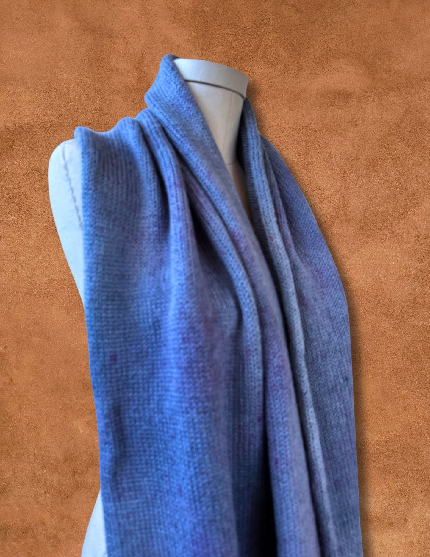 4KINSHIP Limited Edition Hand Dyed Bolivian Alpaca Infinity Scarf- Denim