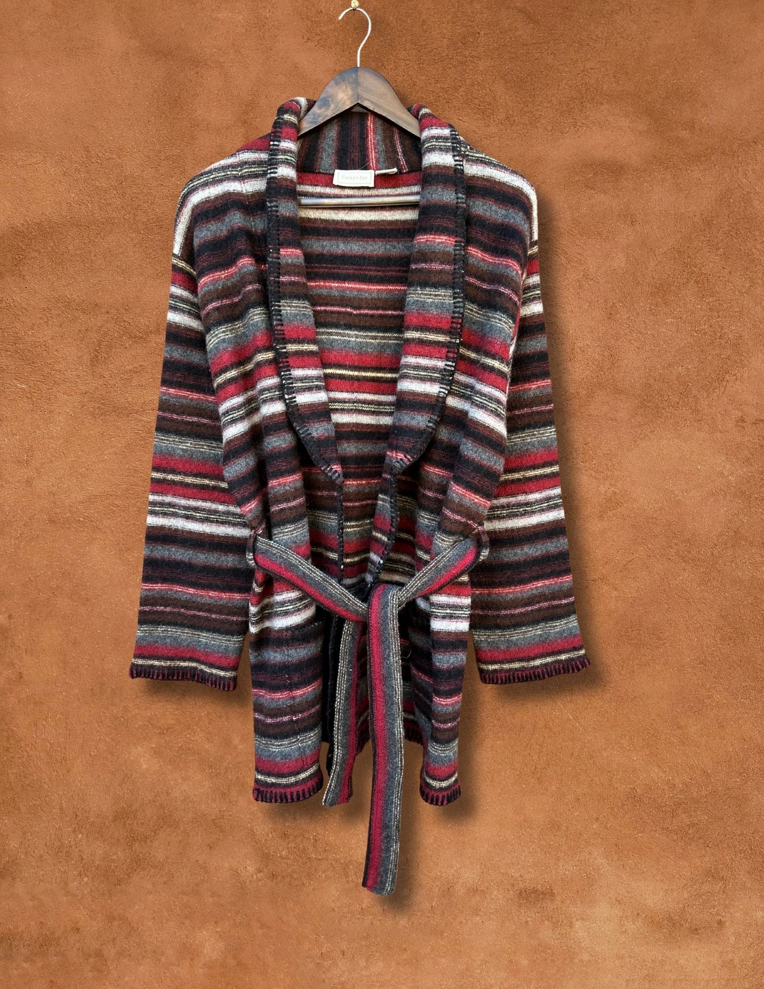 Vintage Serape Stripe Wrap Jacket