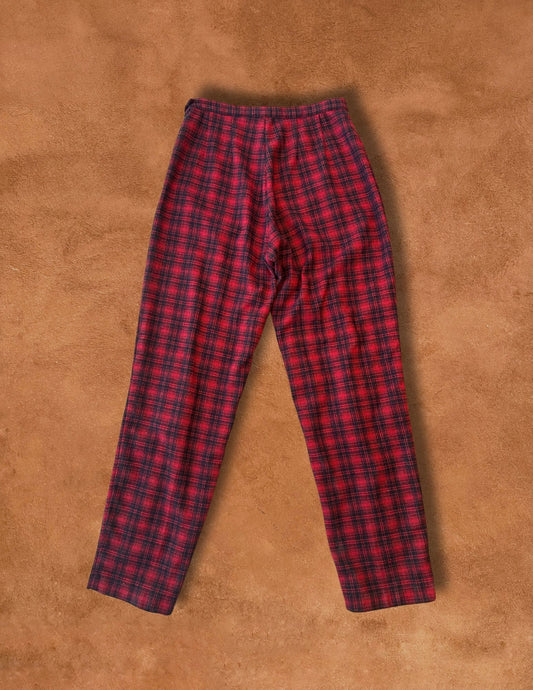 Vintage 90s Plaid Tapered Leg Pant