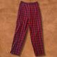 Vintage 90s Plaid Tapered Leg Pant