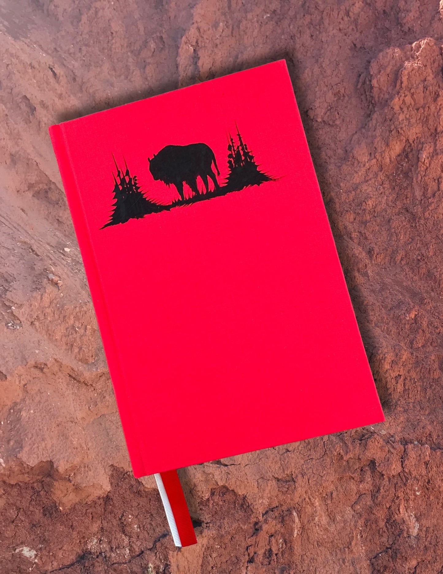 Hand Painted Buffalo Essential Linen Notebooks by Diné Artist Emily Jacket