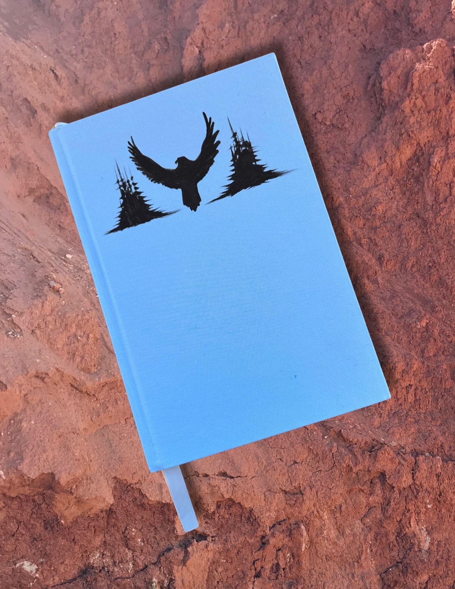 Hand Painted Eagle Essential Linen Notebooks by Diné Artist Emily Jacket