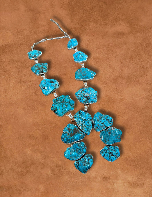 Navajo Made Turquoise Nugget Necklace