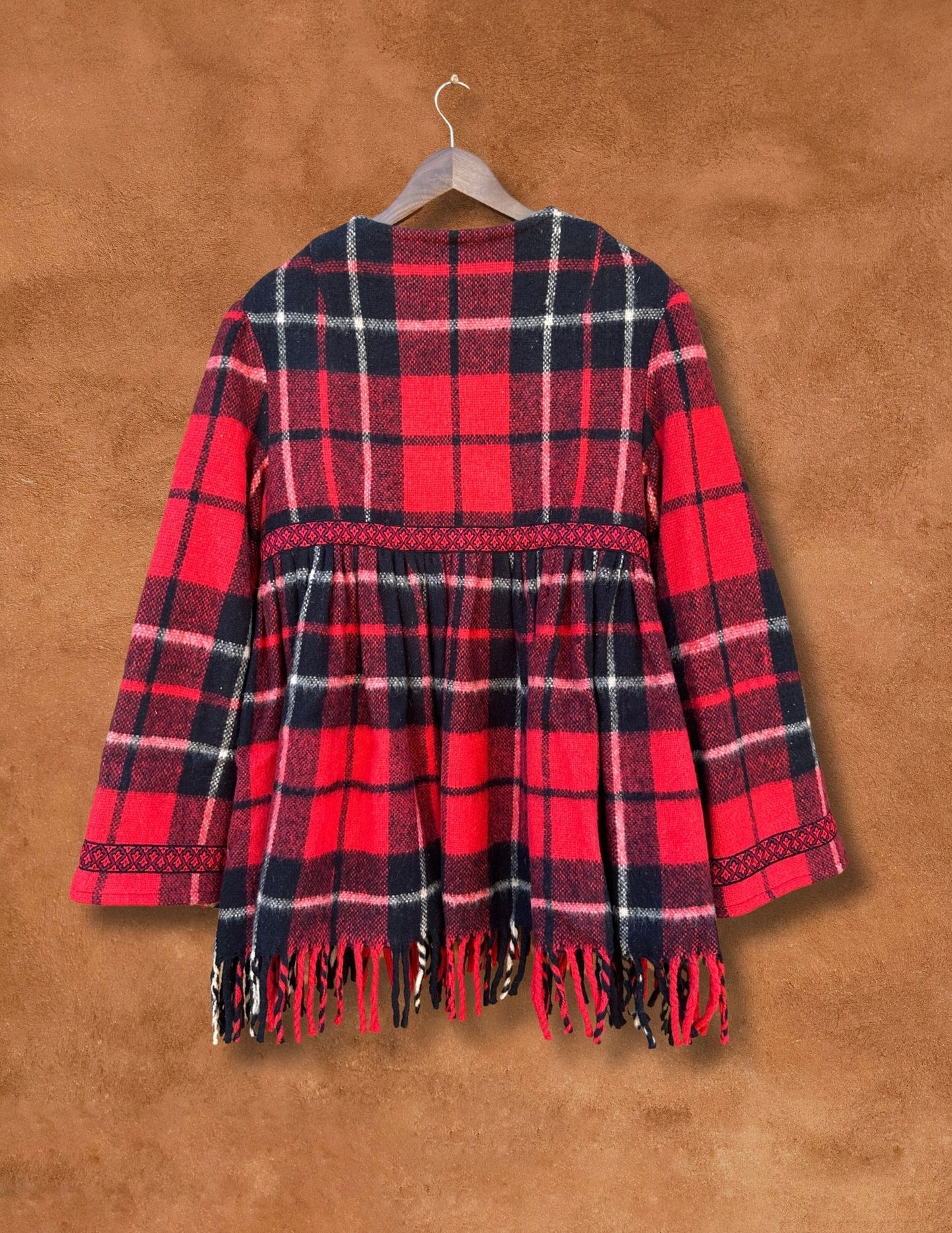 Vintage Handmade Tartan A Line Jacket