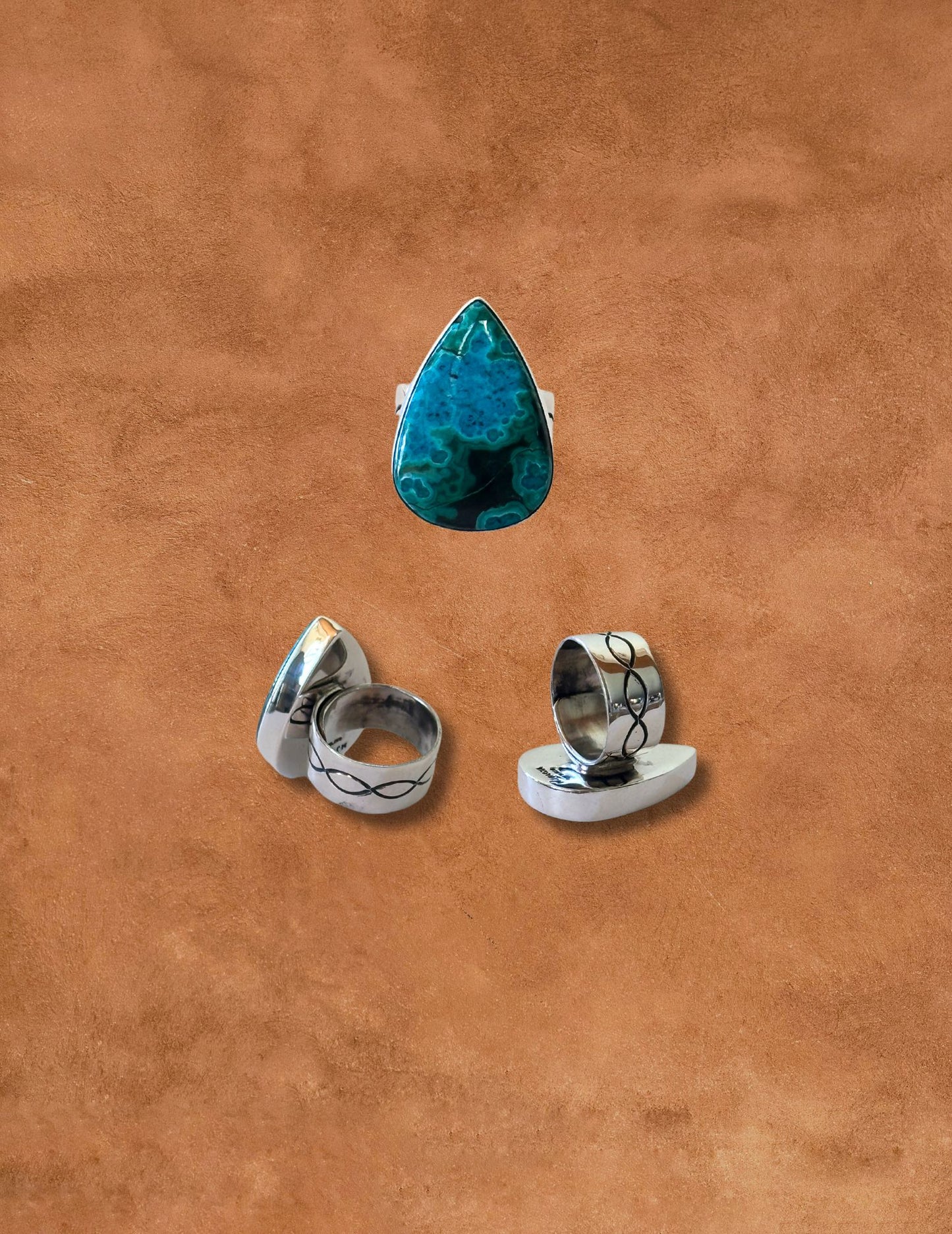 Navajo Made Azurite Malachite Ring