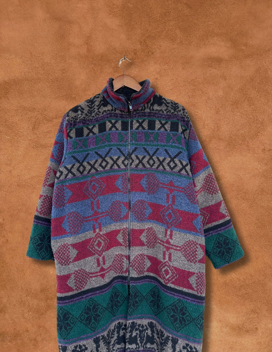 Vintage 80s Wool Blanket Coat