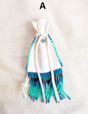 Navajo Made Handbeaded Buckskin Bags