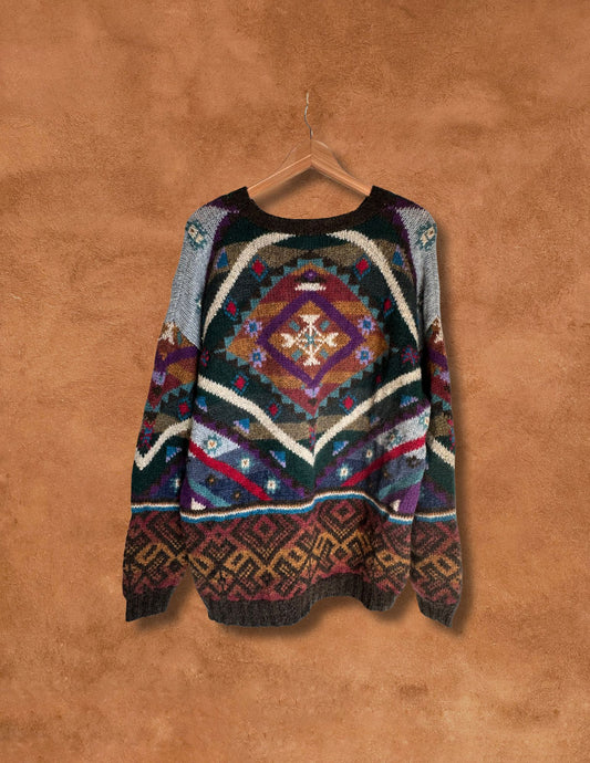 Vintage 80s Geo Sweater