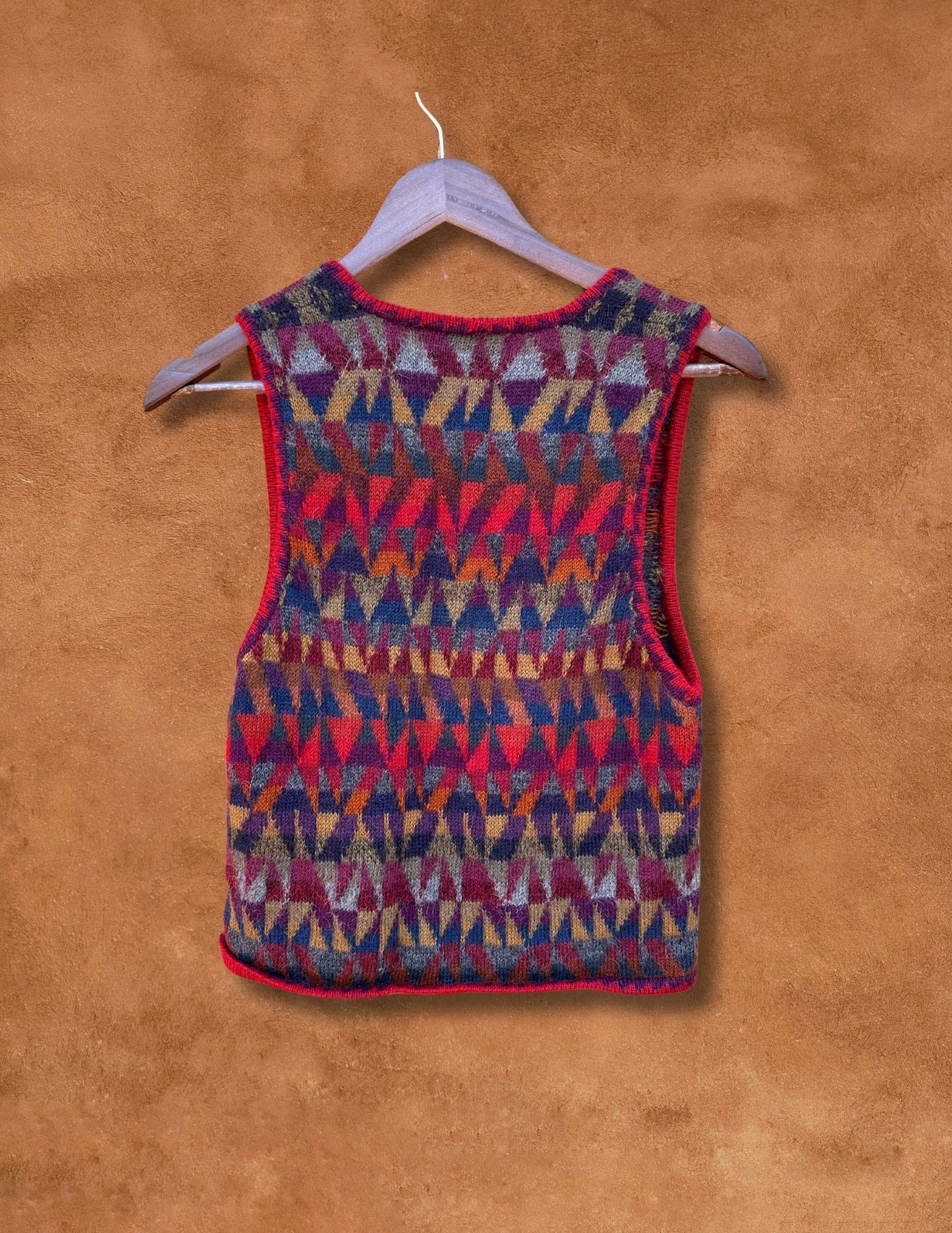 Vintage Alpaca Technicolor  Vest