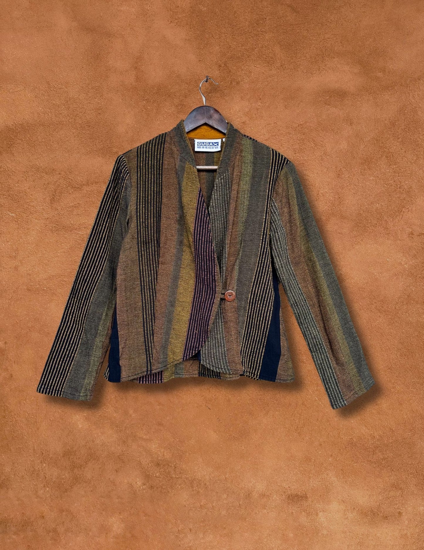 Vintage 80s Handwoven Isle of Skye Wrap Jacket