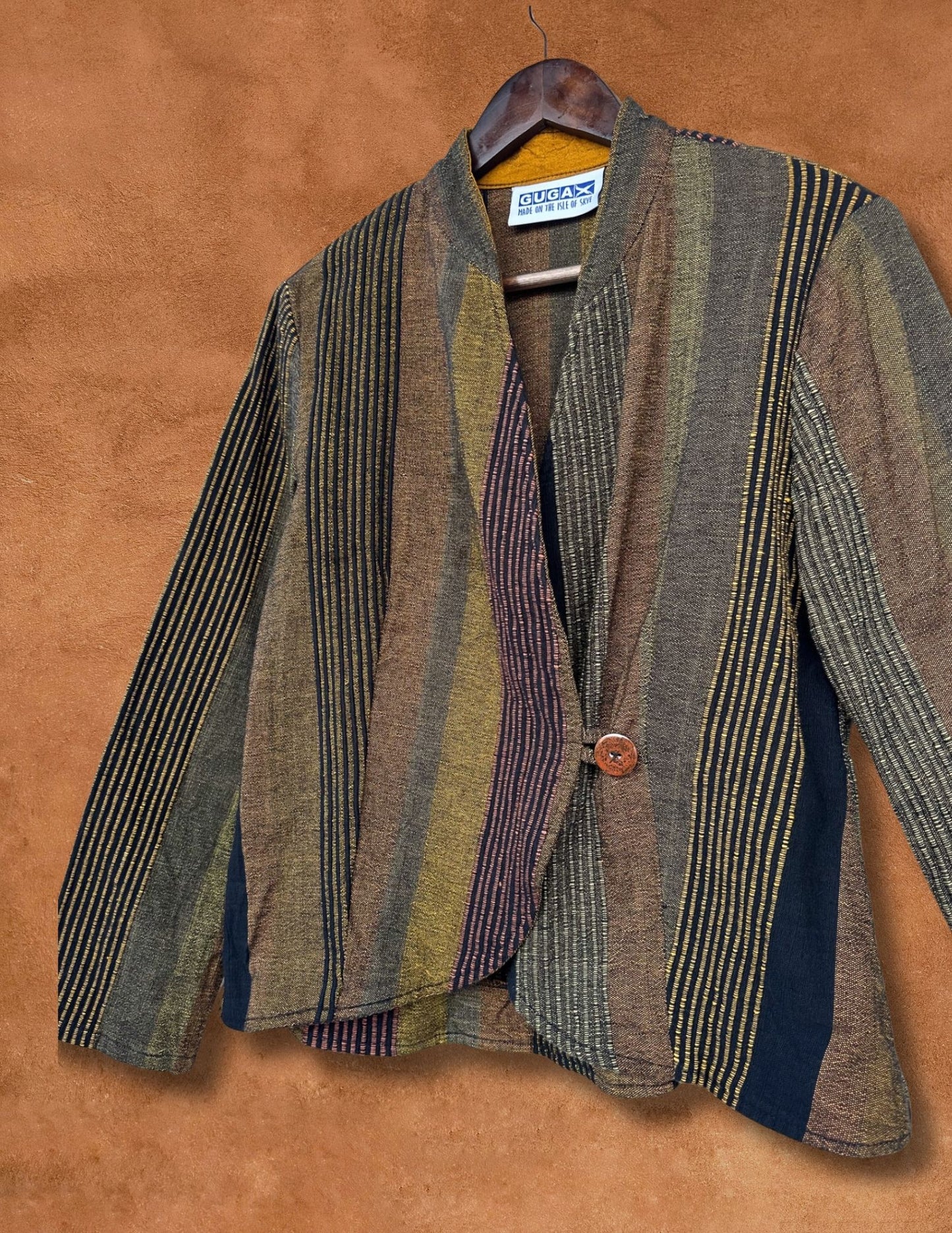 Vintage 80s Handwoven Isle of Skye Wrap Jacket