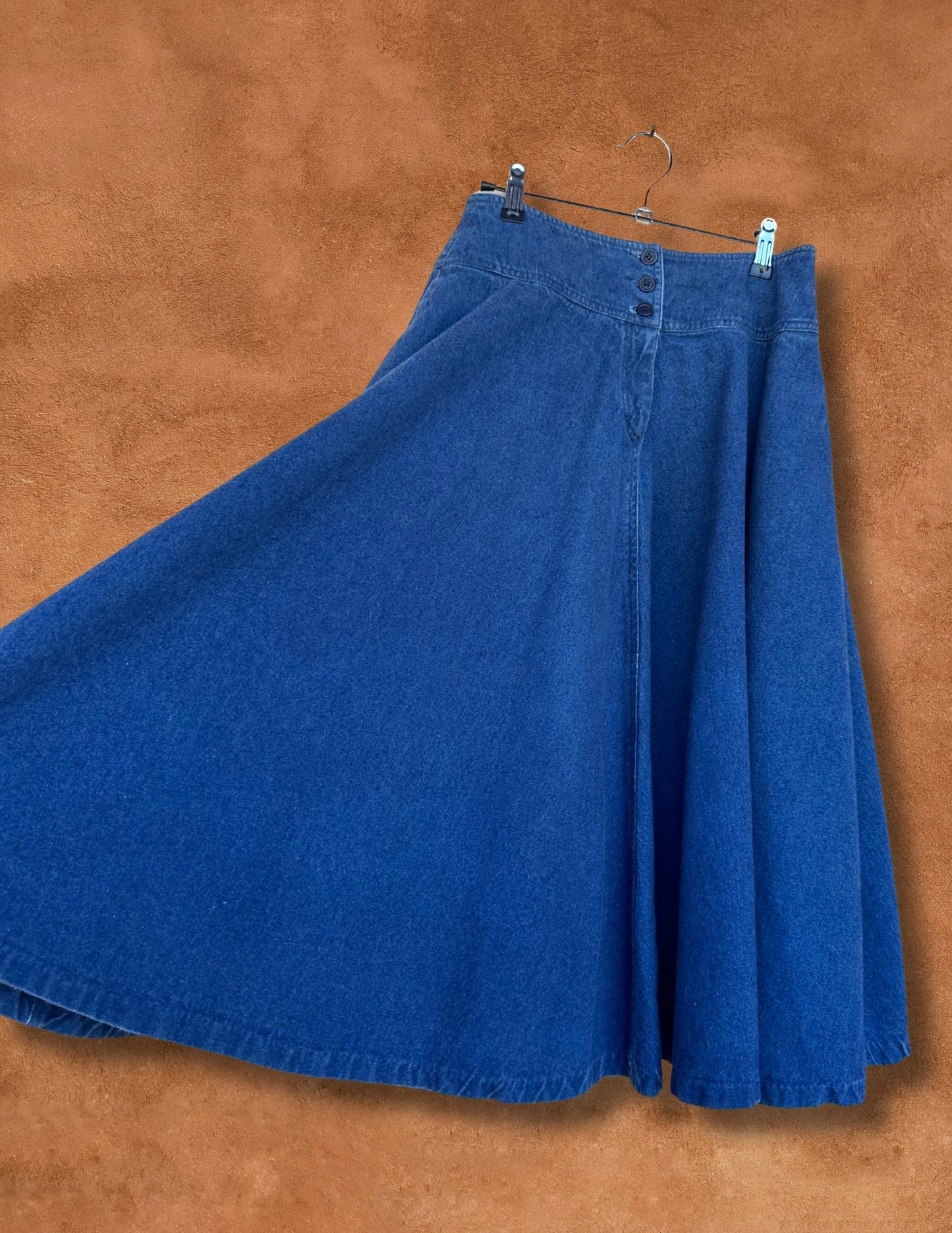 Vintage 70s Denim Circle Skirt