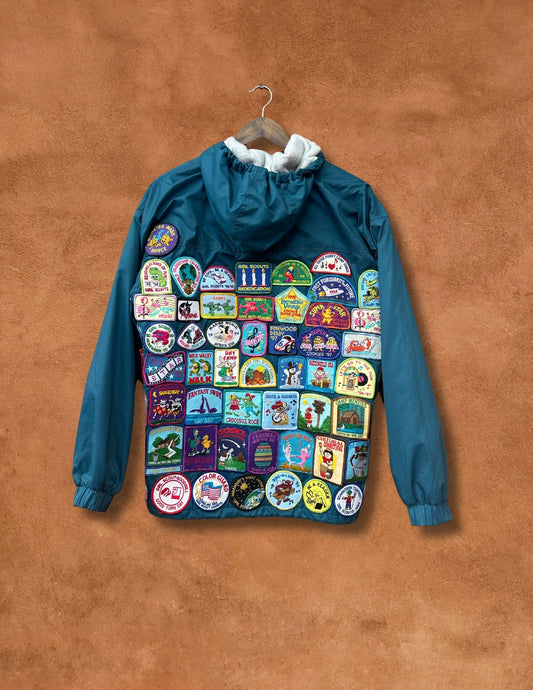 Vintage 80s Patch Windbreaker