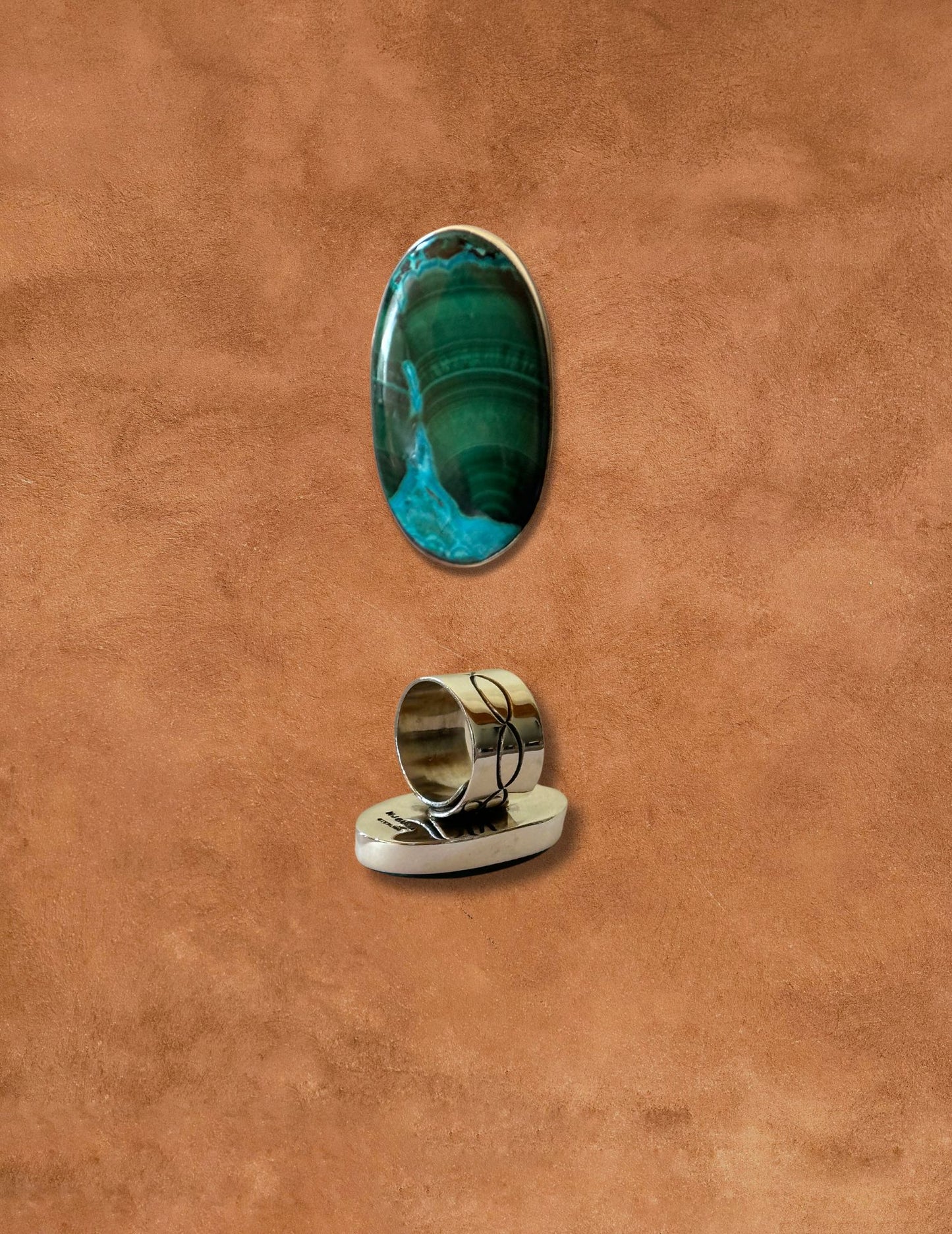 Navajo Made Azurite Malachite Ring