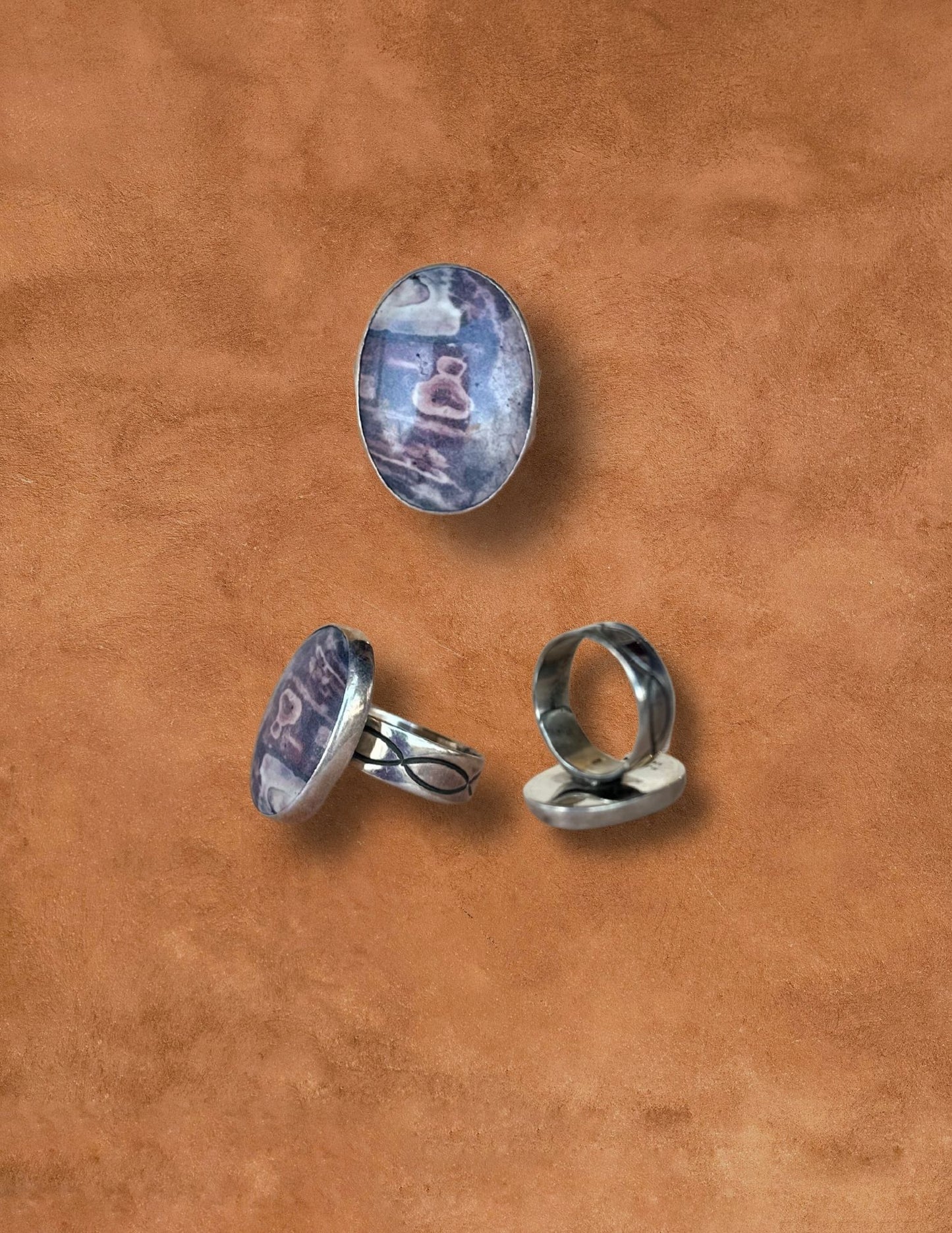 Navajo Made Porcelain Jasper Ring