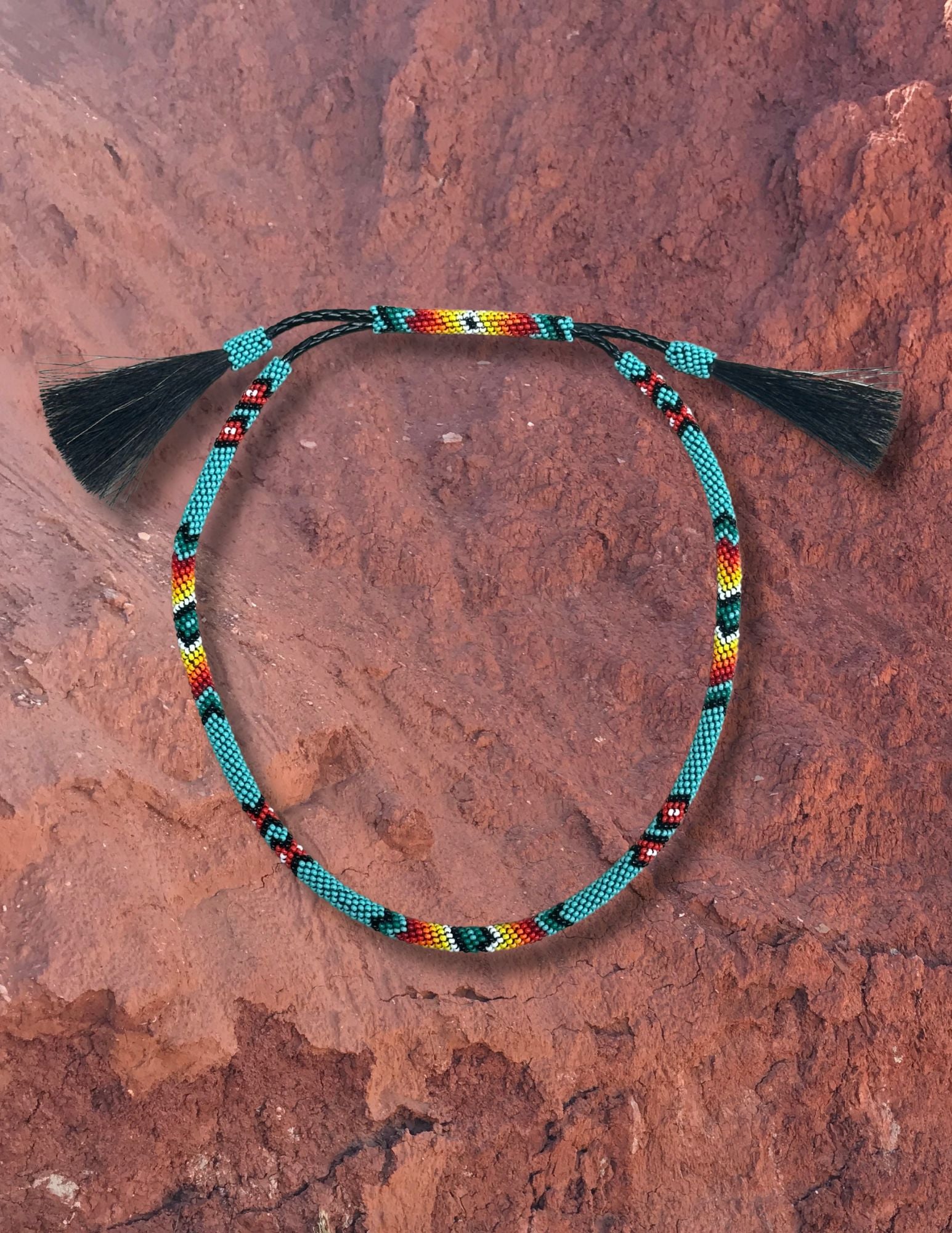 Navajo Made Beaded Hatband