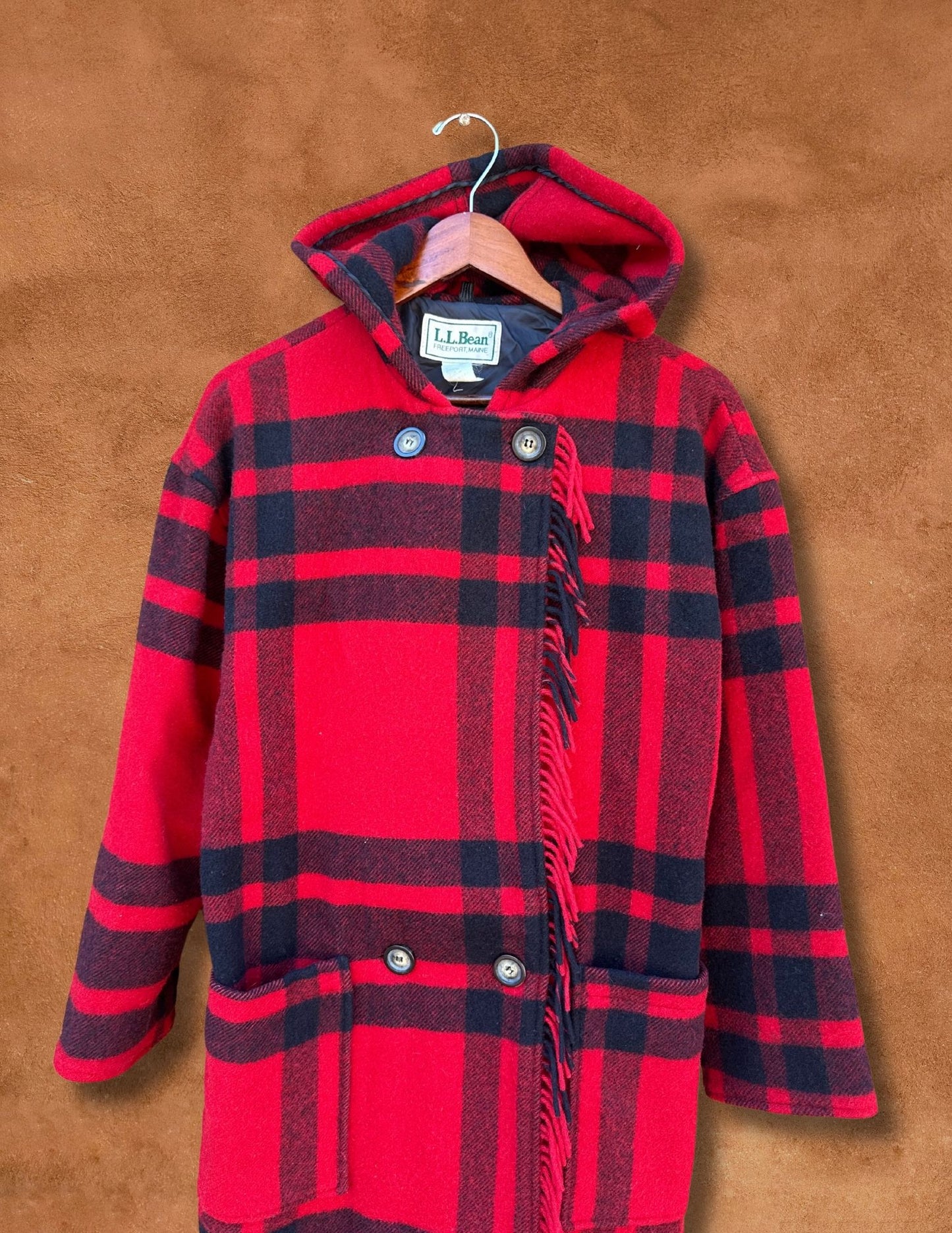 Vintage 70s Tartan Fringed Coat