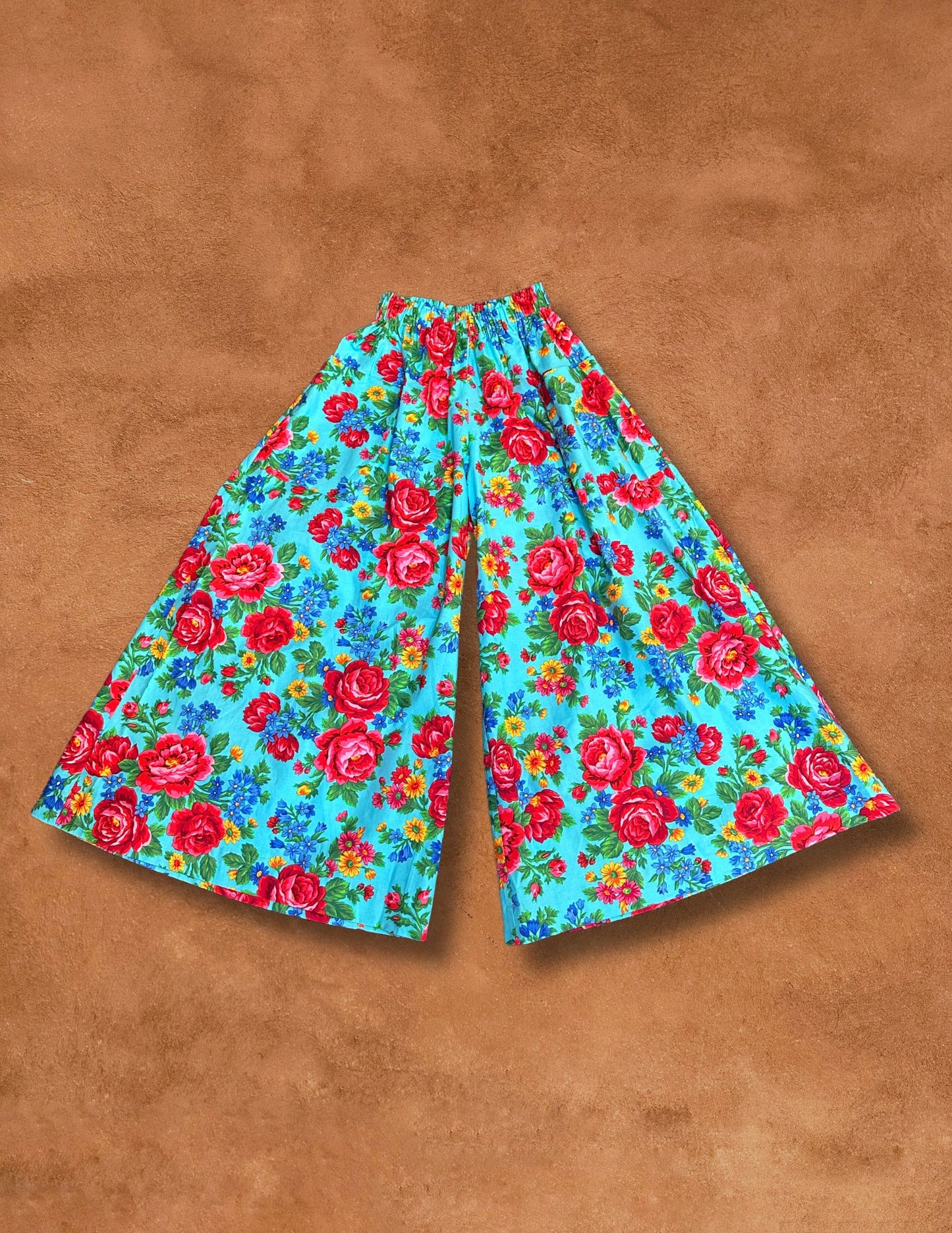 + Limited Edition Wide Leg Pant - Turquoise Sáanii Rose +