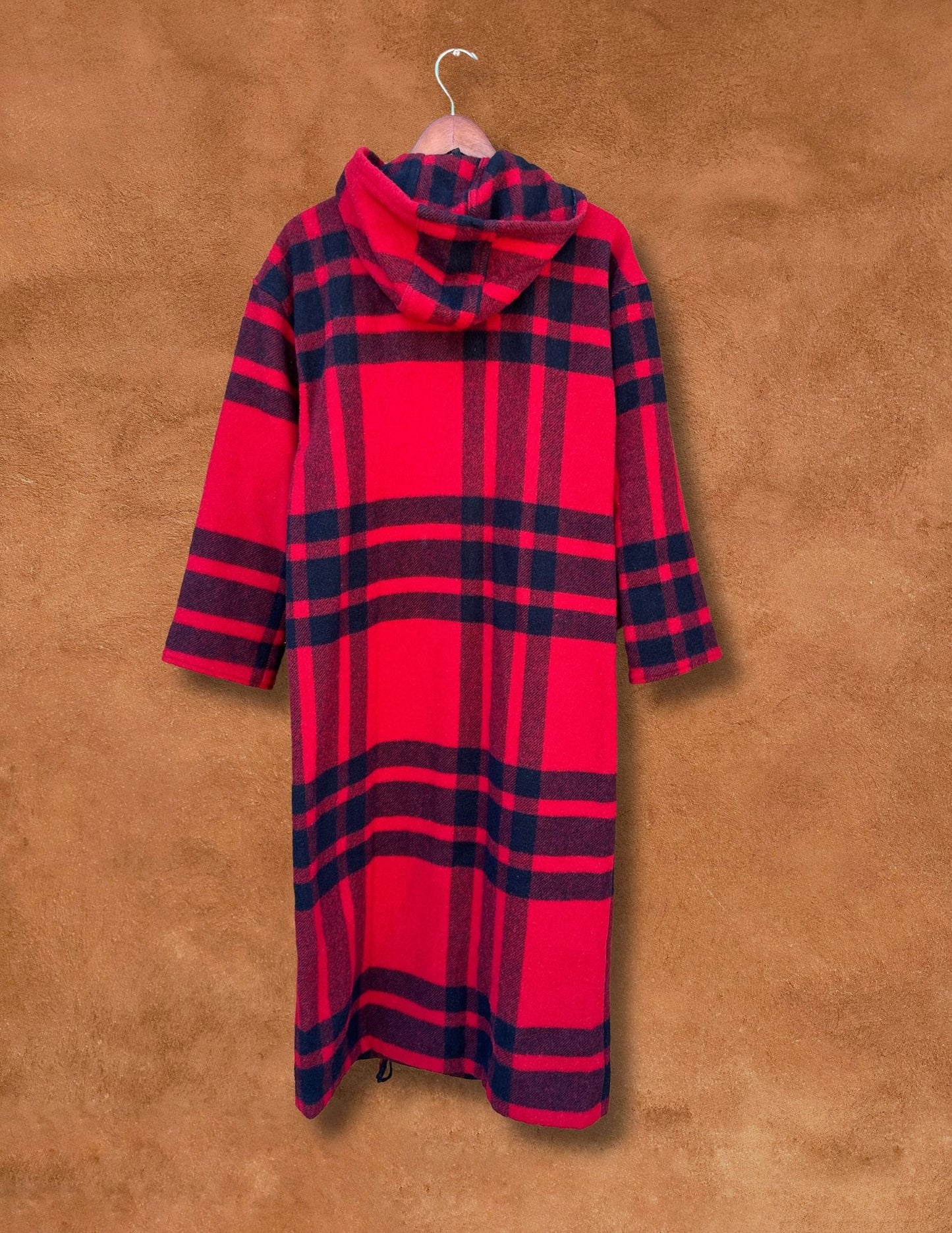 Vintage 70s Tartan Fringed Coat