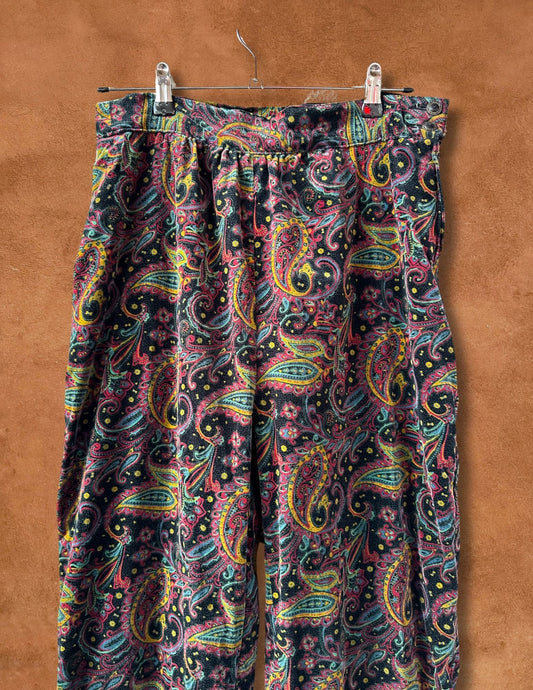 Vintage 80s High Waist Velvet Pants