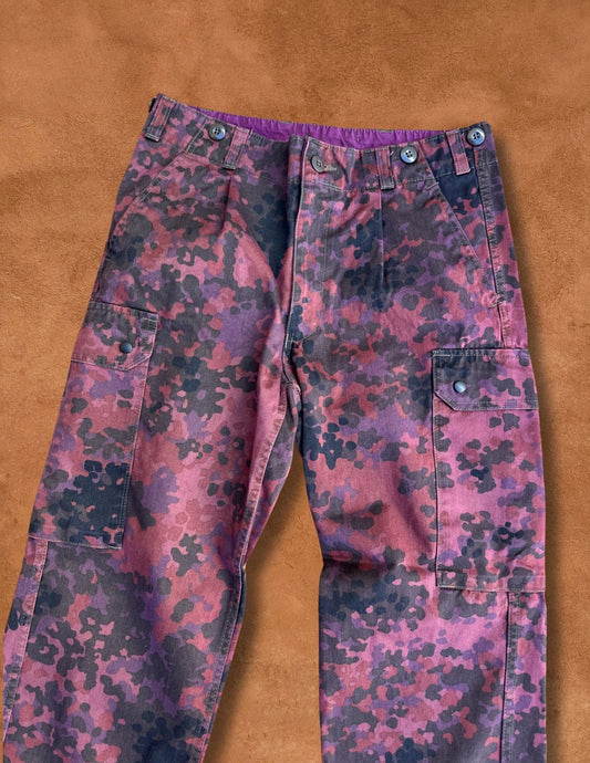 Upcycled Vintage German Pea Camo Military Pant 32 x 29