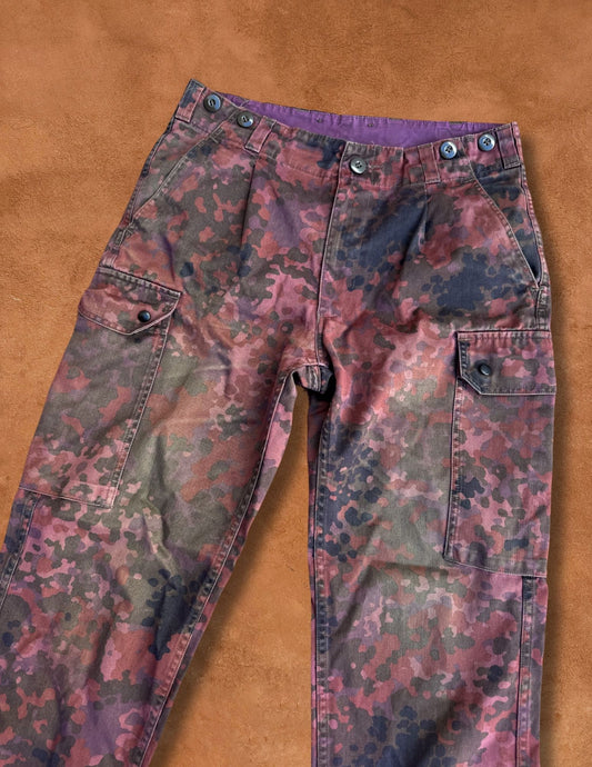 Upcycled Vintage German Pea Camo Military Pant 32 x 29