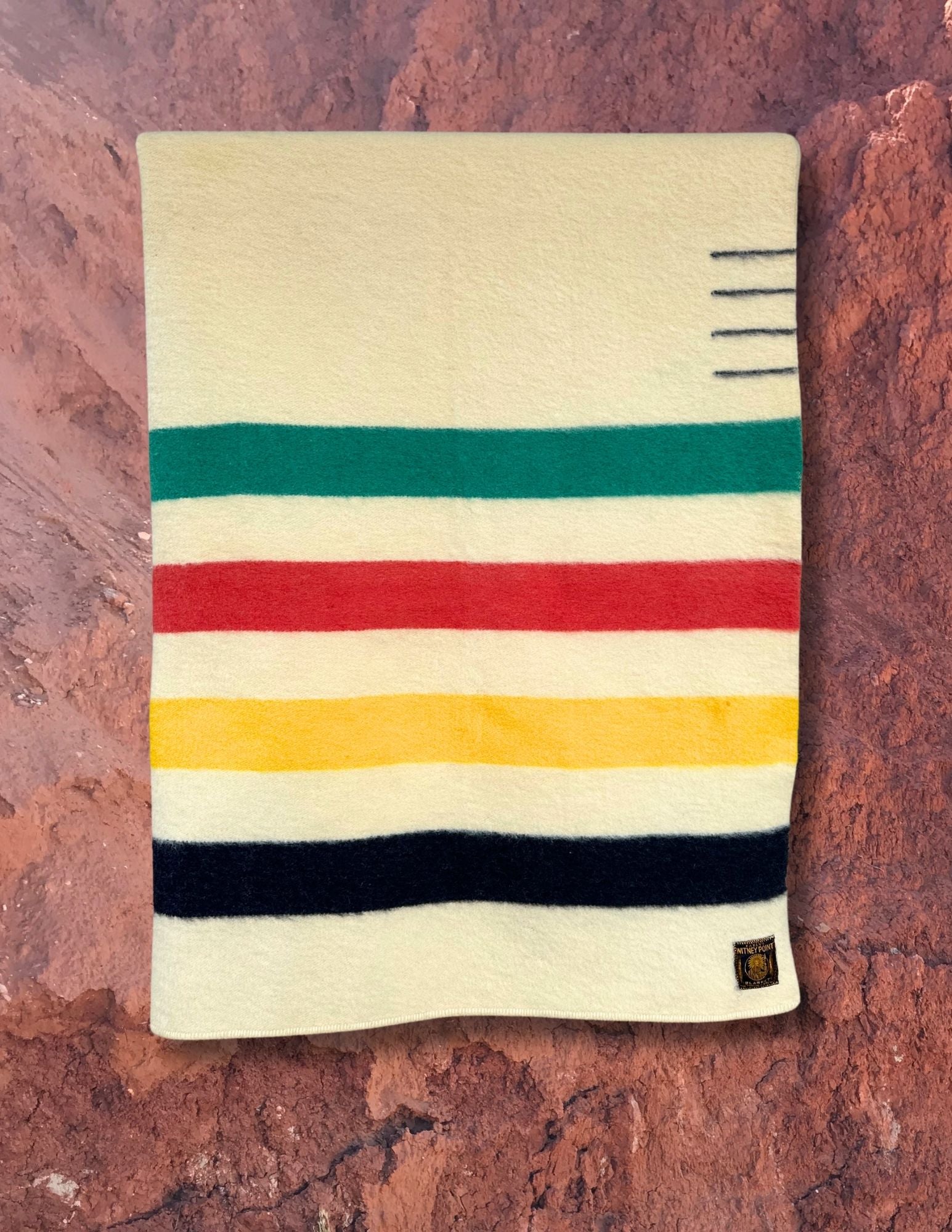 Vintage 1950s Hudson Bay 4 Point Blanket