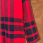 Vintage 70s Tartan Fringed Coat