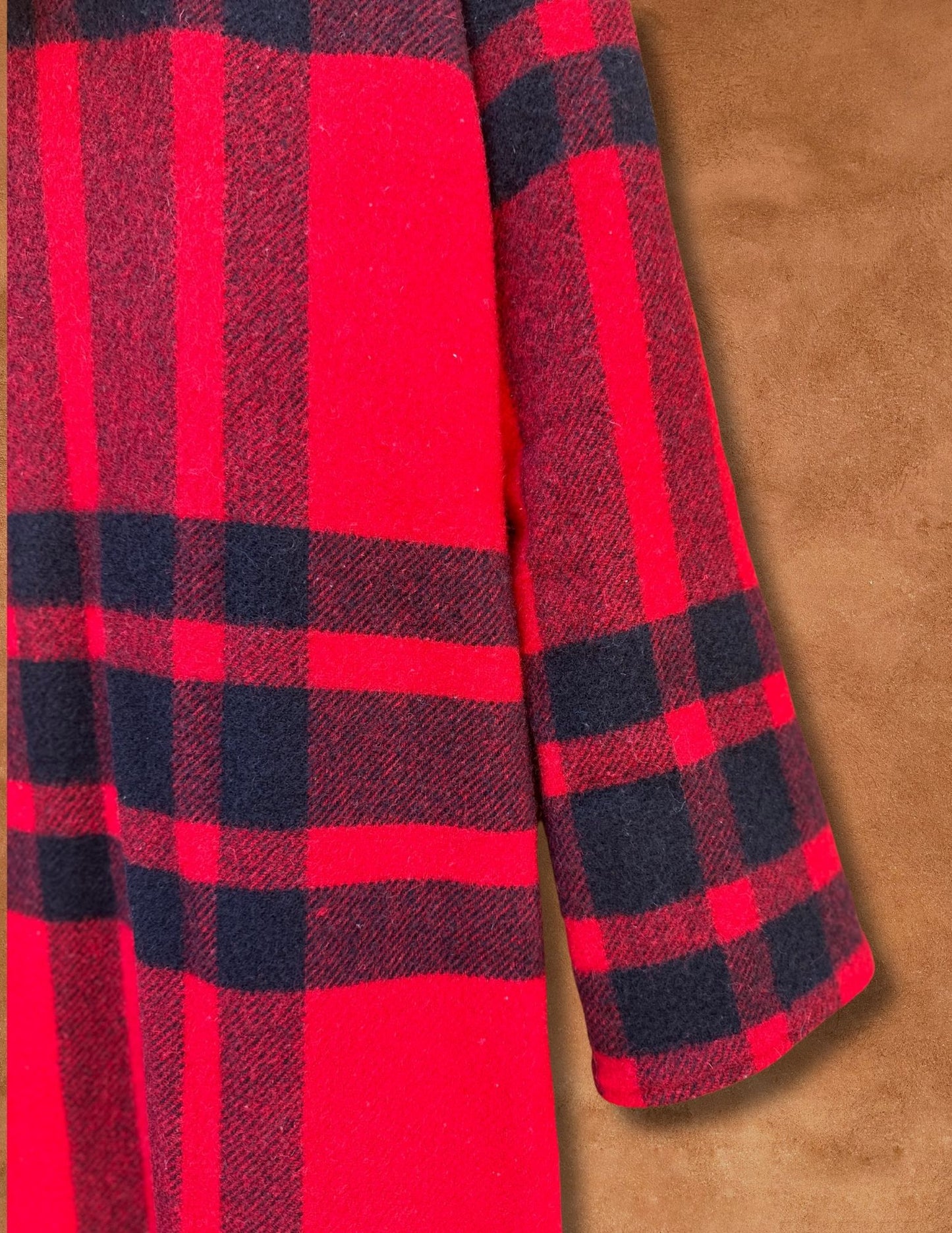 Vintage 70s Tartan Fringed Coat