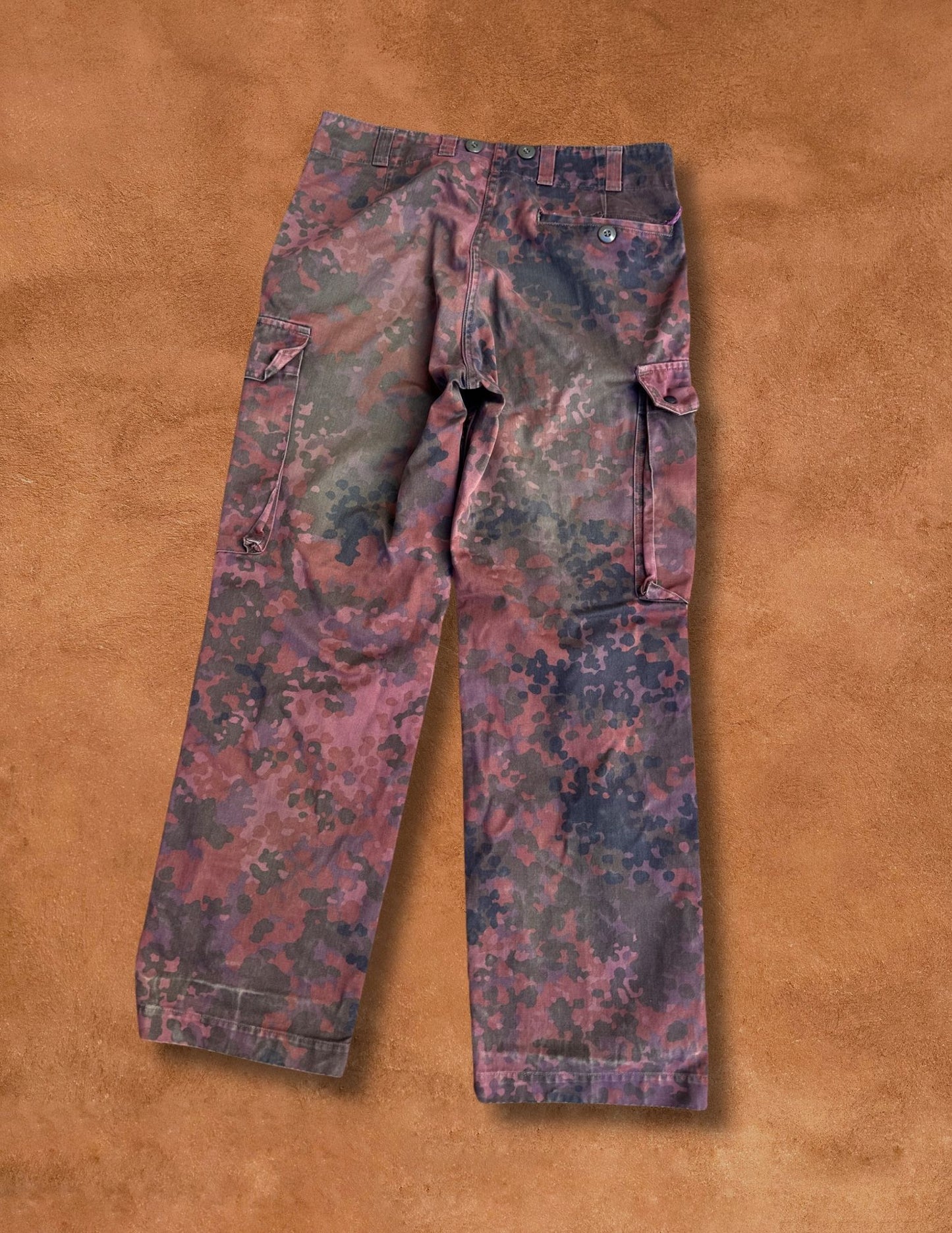 Upcycled Vintage German Pea Camo Military Pant 32 x 29