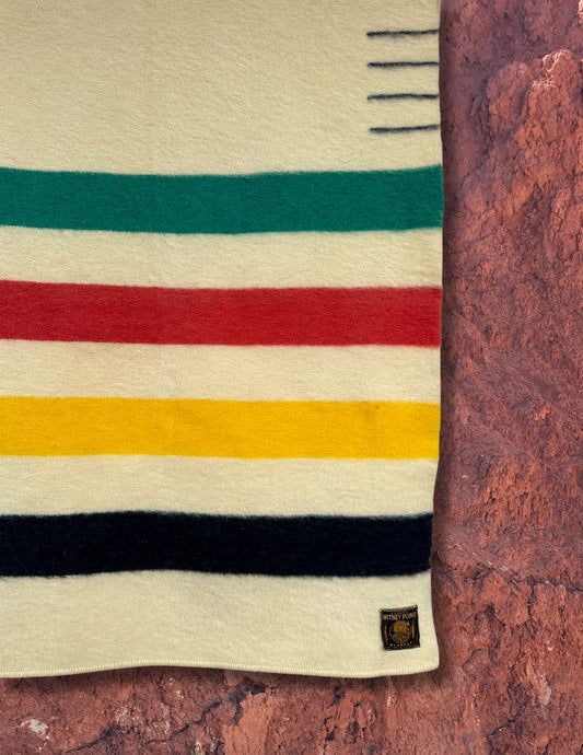 Vintage 1950s Hudson Bay 4 Point Blanket