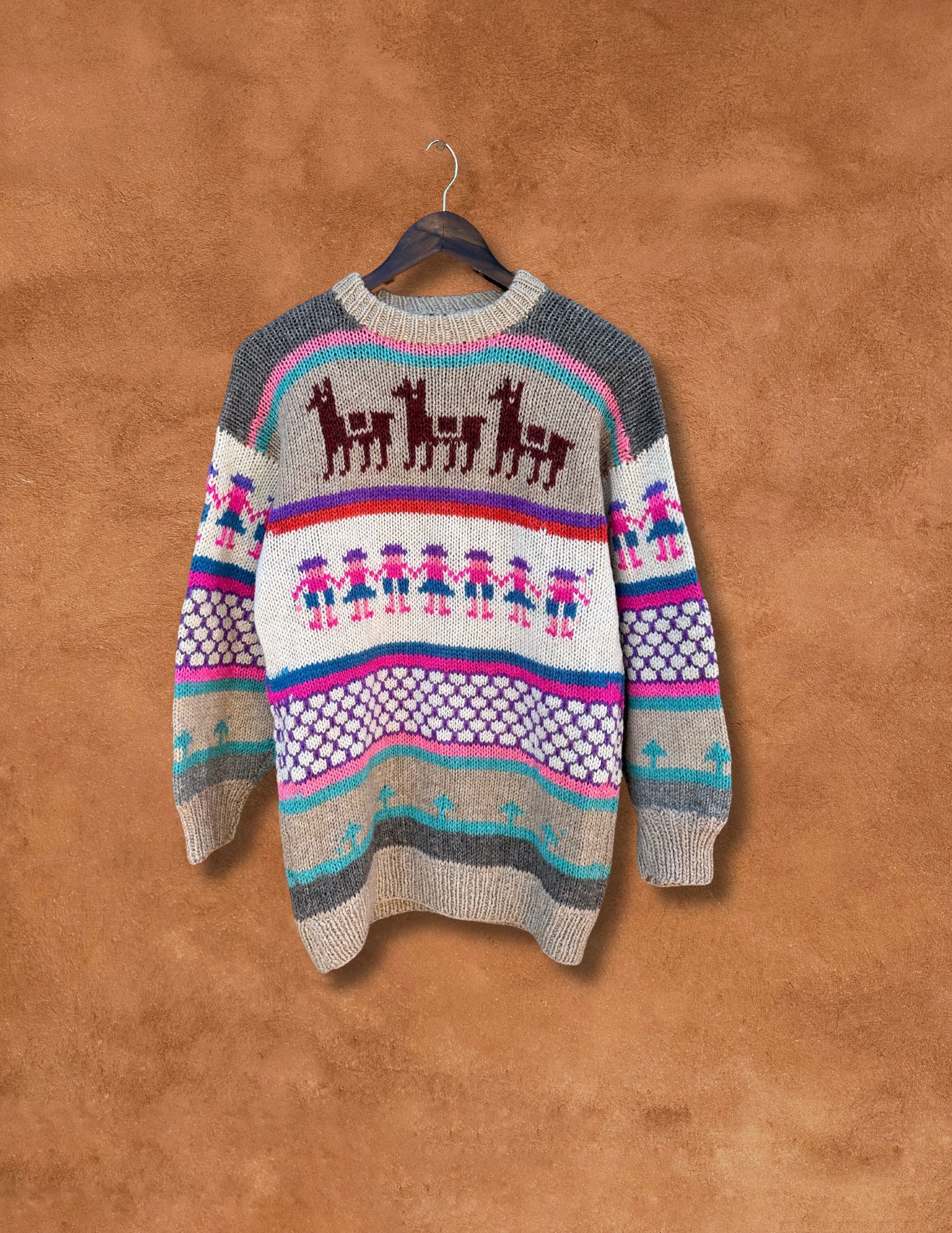 Vintage Handknit Alpaca Sweater