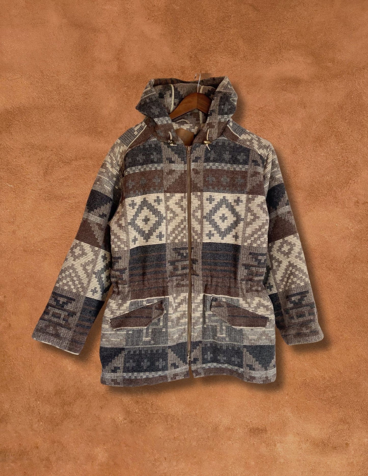 Vintage Southwest Hooded Blanket Coat