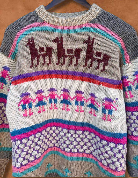 Vintage Handknit Alpaca Sweater