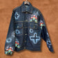 Upcycled Vintage Handpainted 90s Jean Jacket by Christopher Porter