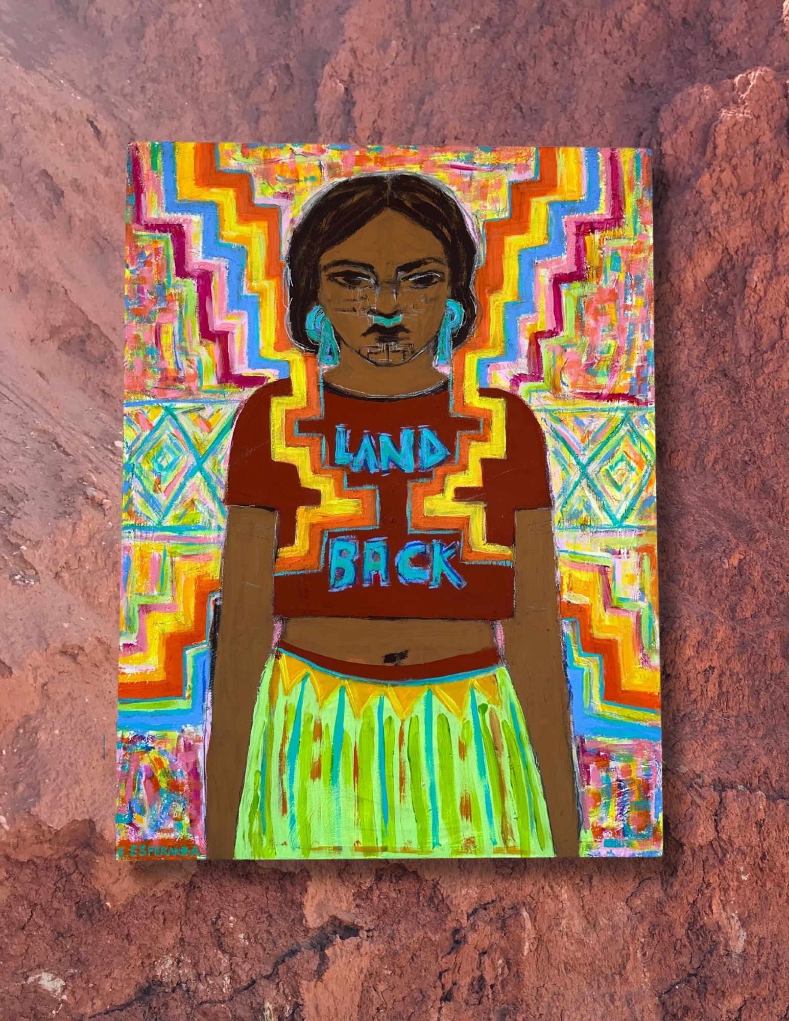 "Land Back" by artist E. Esperanza