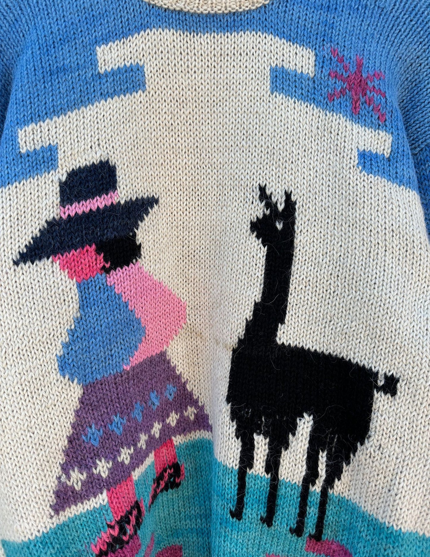 Vintage Handknit Alpaca Sweater