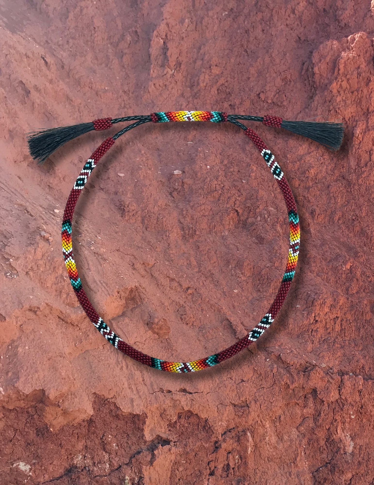 Navajo Made Beaded Hatband