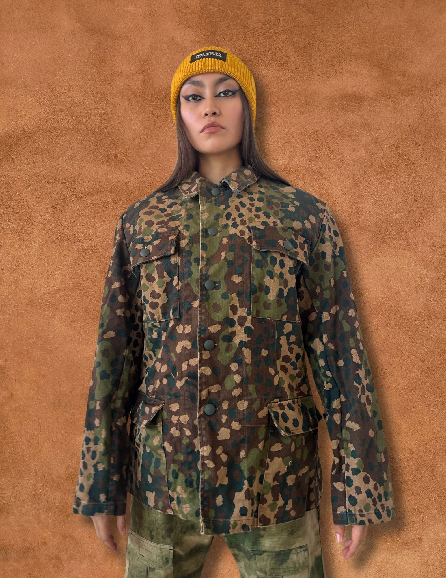 Vintage Military 50s Pea Camo Jacket