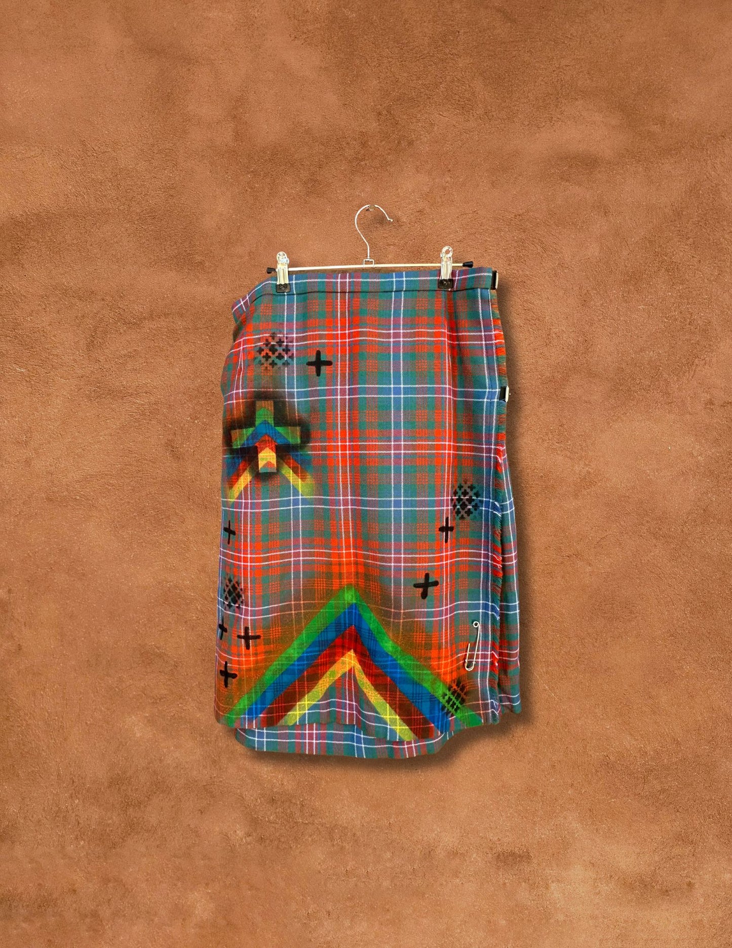 Upcycled Vintage Lochcarron Tartan Kilted Skirt