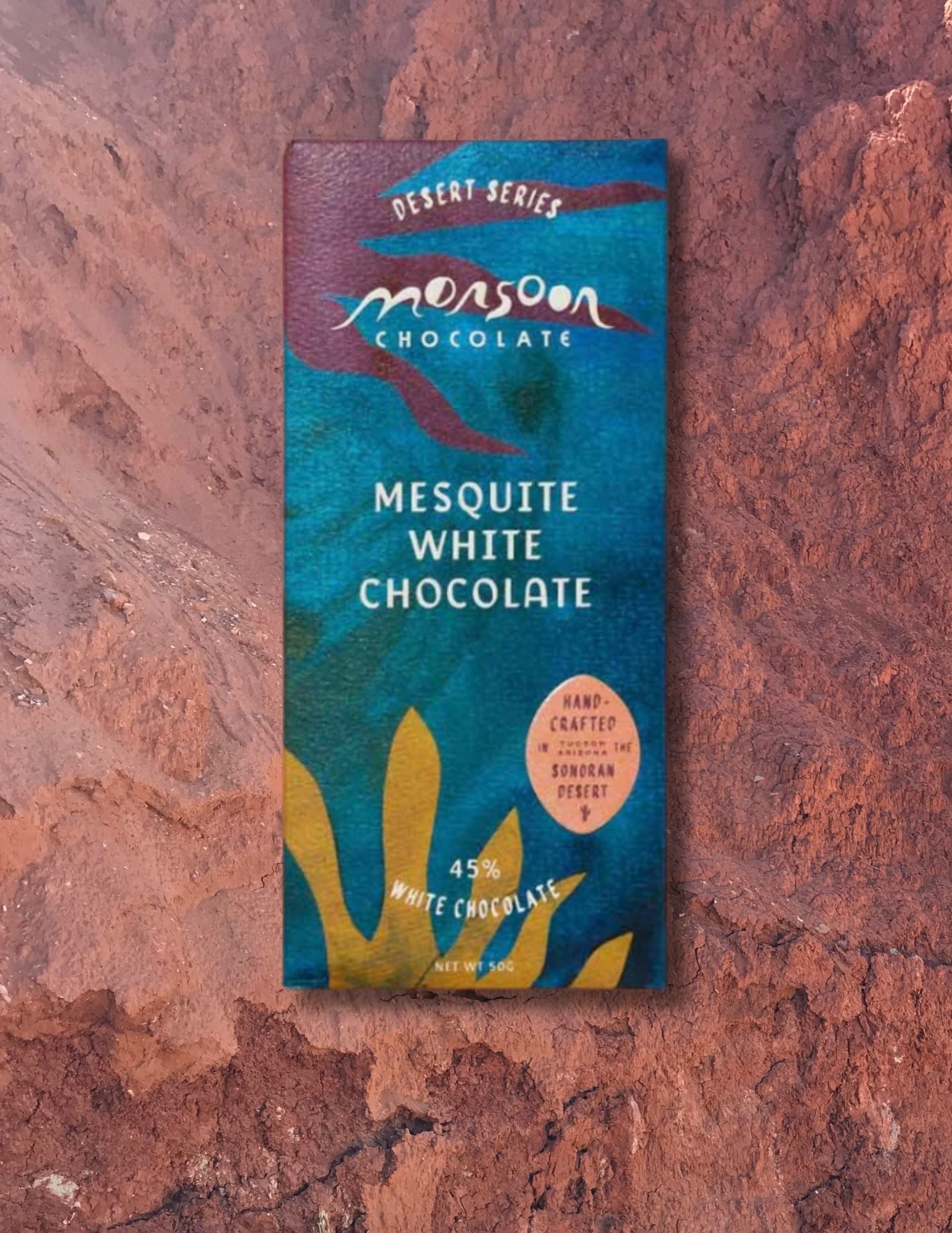 Monsoon Chocolate Mesquite 45% White Chocolate, 50g