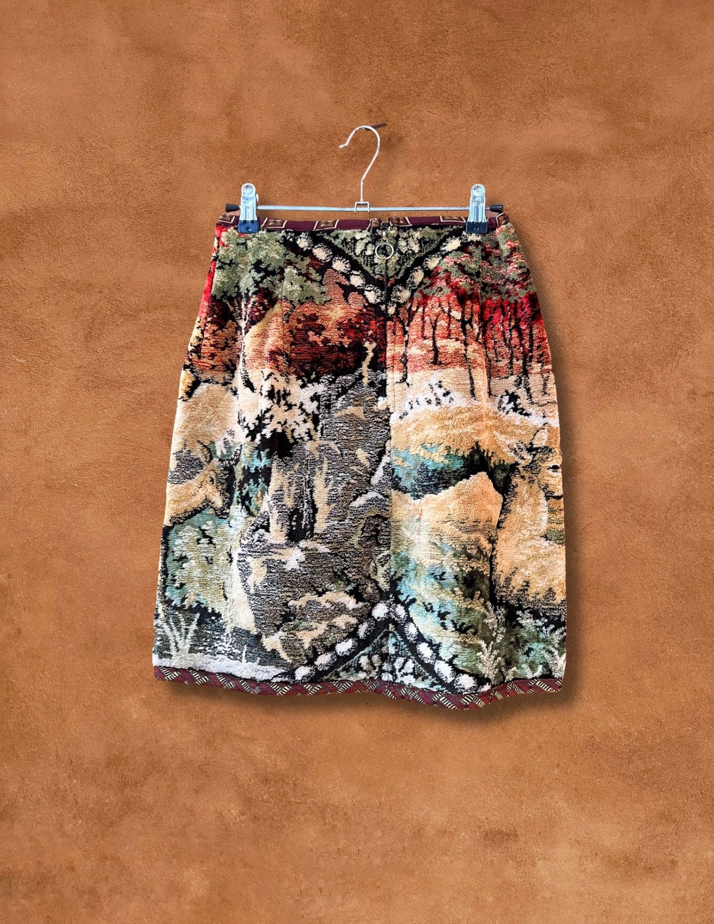 Upcycled Vintage Tapestry Skirt OOAK